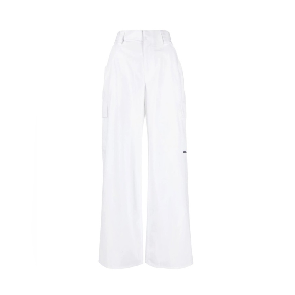 Alexander Wang Women’s High Waisted Cotton Cargo Pants White Size 0 / XS